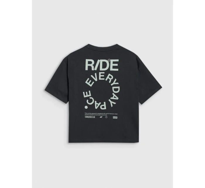 Dámske tričko oversize s potlačou 4F 4FWSS25TTSHF1993-20S Dámske tričko oversize s potlačou 4F 4FWSS25TTSHF1993-20S