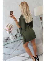 Oversize khaki netopýří šaty