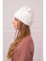 dámská čepice bílá model 18752439 - K-Fashion dámská čepice bílá model 18752439 - K-Fashion