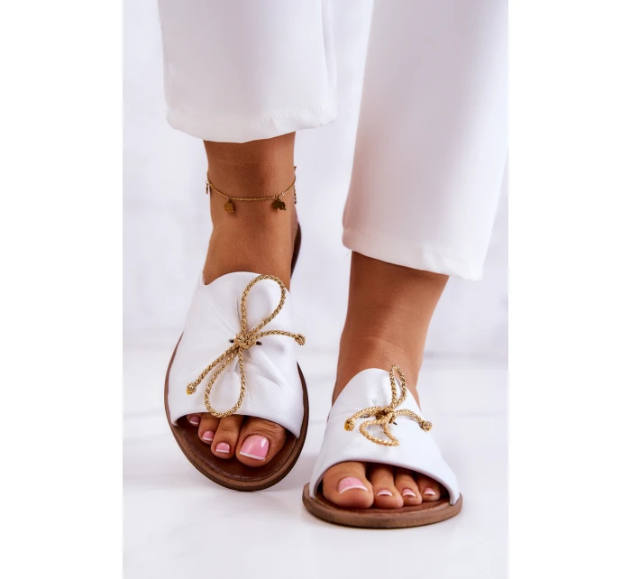 Kožené model 21580892 Dámské Žabky Bílé - Zazoo