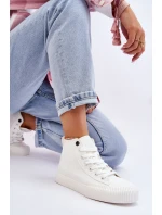 Dámské vysoké tenisky Big Star  Bílé model 21610396 - Big Star Shoes