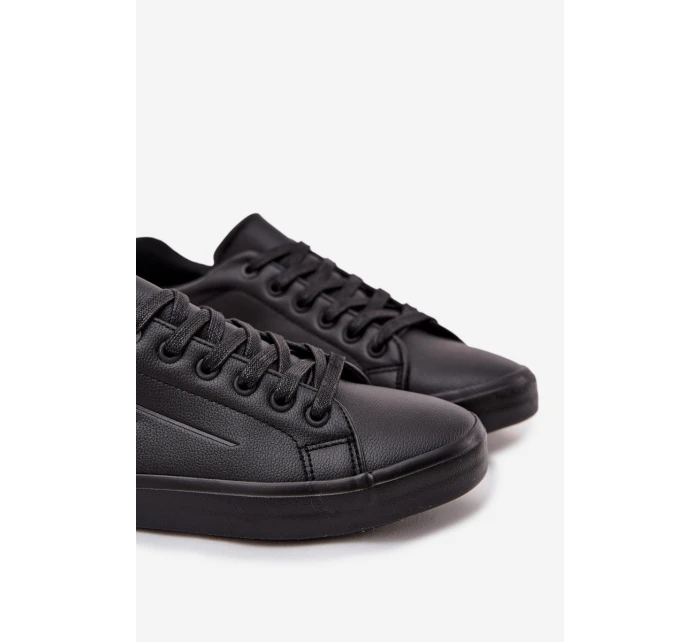 Męskie Trampki Eko Skórzane Big Star OO174019 Czarne