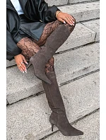 Semišové kozačky na podpatku s vyhříváním Big Star tmavě hnědé model 22386452 - Big Star Shoes Semišové kozačky na podpatku s vyhříváním Big Star tmavě hnědé model 22386452 - Big Star Shoes