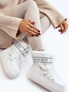 Dámské bílé boty do sněhu se zavazováním Soia