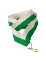 Stuha 22 mm - biela a zelená