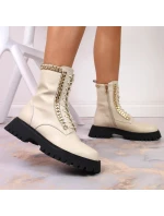 Zateplené kožené topánky s reťazou Artiker W HBH40 Zateplené kožené topánky s reťazou Artiker W HBH40