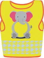 Korntex FUN Detská bezpečnostná vesta 76.FUNY hi vis yellow/elephant