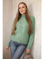 Sveter nasadený cez hlavu svetlo béžová