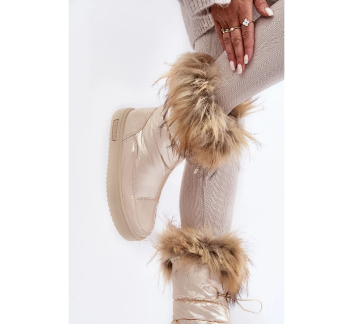 Dámské Sněhule S Kožíškem Béžové Big Star model 21637425 - Big Star Shoes