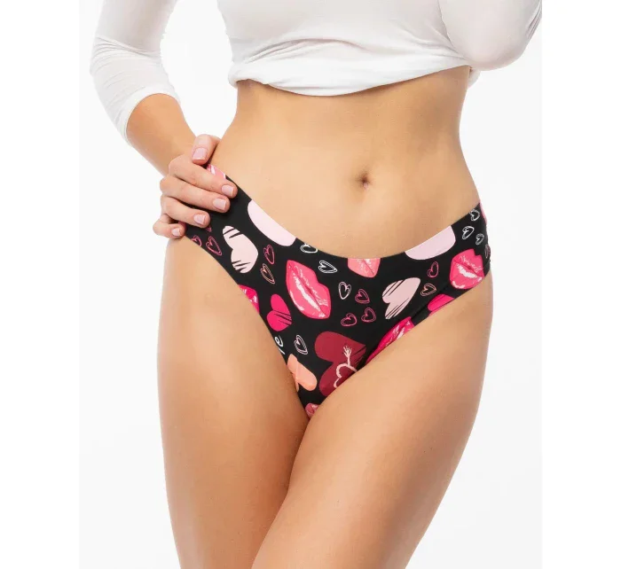 Dámske tangá Brazilian Kiss Me Brasil Black Mix - Julimex