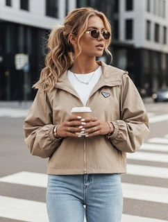 Dámska nadrozmerná bunda CATRAL tmavo béžová FashionStreet TY4190