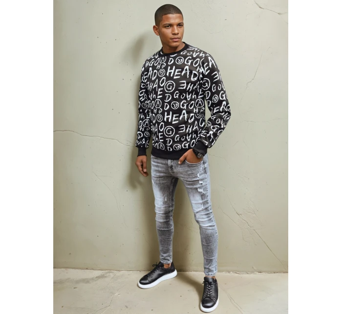 Pánska mikina s kapucňou čierna FashionStreet BX5742