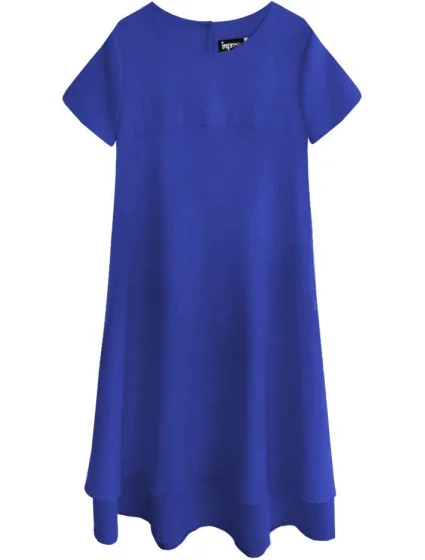 Trapézové šaty v Chrpová farbe (436ART)