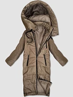 Dámska dlhá ľahko zateplená bunda S'West beige (B8509-12)
