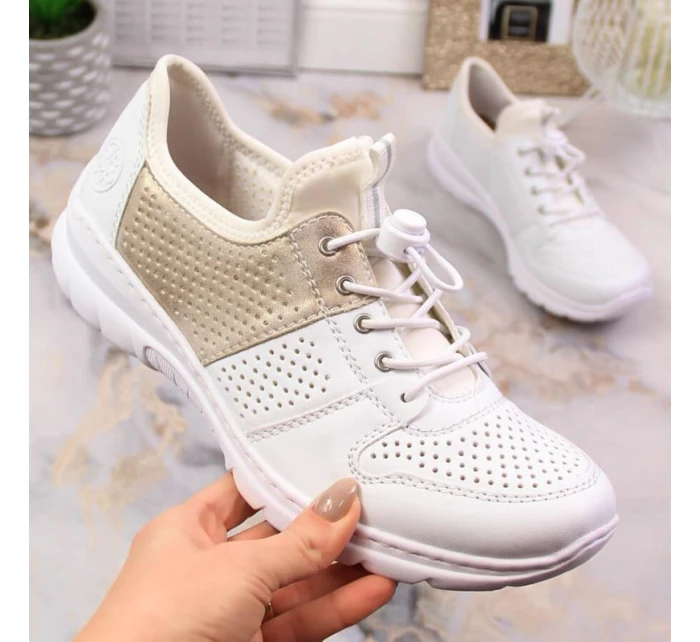 Pohodlná poltopánka Rieker W L3254-80 biela