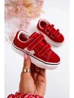 Klasické dětské tenisky se suchým zipem Červené model 21579004 - Boto Klasické dětské tenisky se suchým zipem Červené model 21579004 - Boto