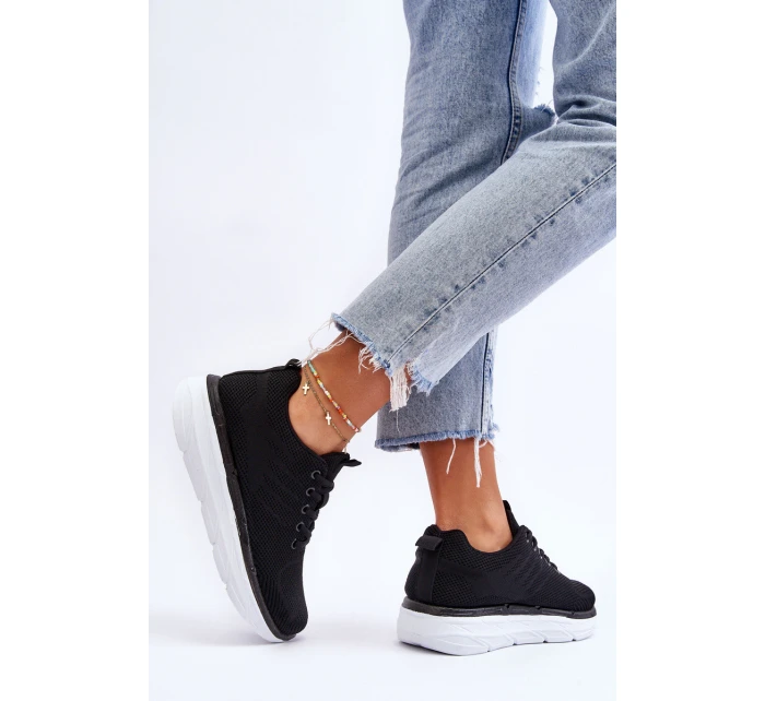 Dámská šněrovací sportovní obuv Černá model 21622857 - Boto