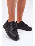 Kožené Tenisky Dámské Na Platformě Big Star Černé model 21693041 - Big Star Shoes Kožené Tenisky Dámské Na Platformě Big Star Černé model 21693041 - Big Star Shoes