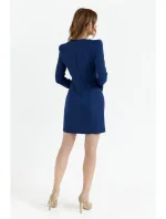 Šaty s prošíváním tmavě modré model 20589696 - Moe Šaty s prošíváním tmavě modré model 20589696 - Moe
