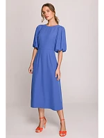 S399 Šaty s puzdrovými rukávmi - modré