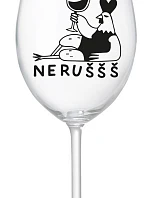 NERUŠŠŠ - čirá sklenice na víno 350 ml