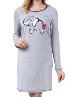 Dámska nočná košeľa 142 Grey Printed - REGINA