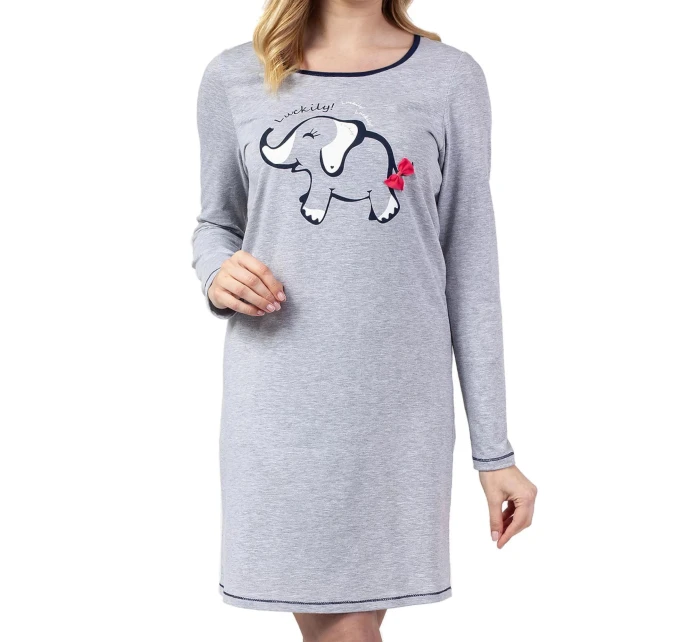 Dámska nočná košeľa 142 Grey Printed - REGINA