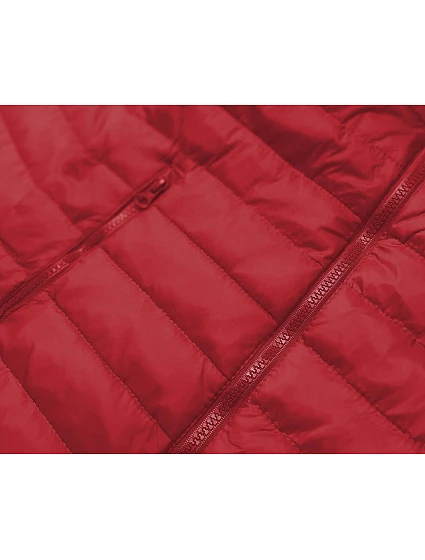 Tmavě červená lehká dámská prošívaná bunda model 17050608 - J.STYLE Tmavě červená lehká dámská prošívaná bunda model 17050608 - J.STYLE