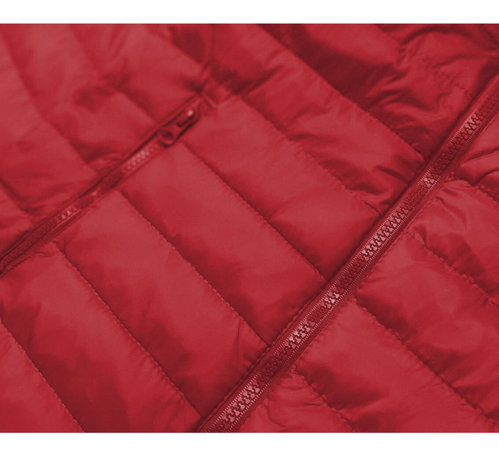 Tmavě červená lehká dámská prošívaná bunda model 17050608 - J.STYLE