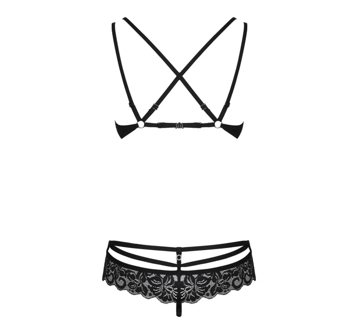 Dámsky erotický set 860-SET čierny - OBSESSIVE