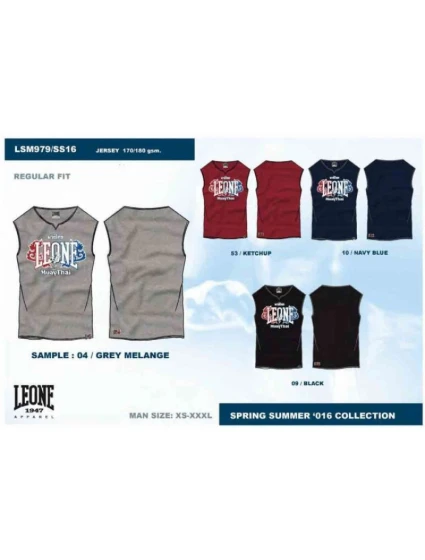 LEONE pánske tielko LSM979/S16 čierne "L"