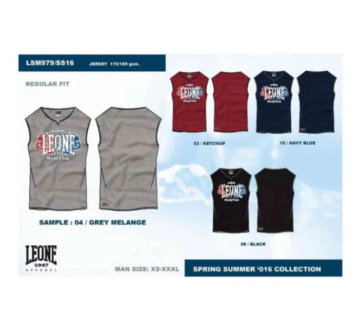 LEONE pánske tielko LSM979/S16 čierne "L"