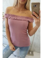 Španielska blúzka s volánikmi tmavo ružová Španielska blúzka s volánikmi tmavo ružová