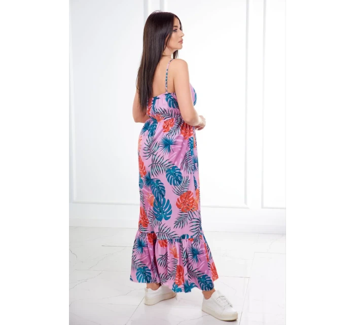 Šaty s motívom listov fialovej Šaty s motívom listov fialovej