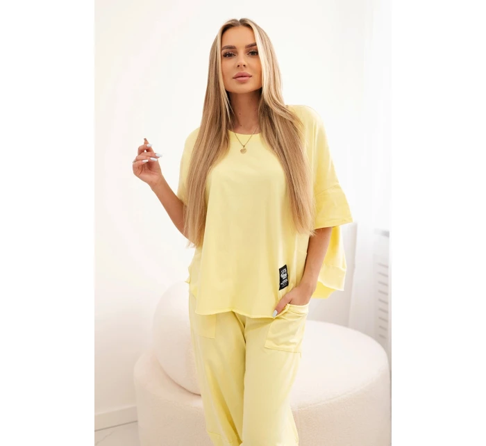 Bavlněný komplet halenka + kalhoty model 21903406 - K-Fashion