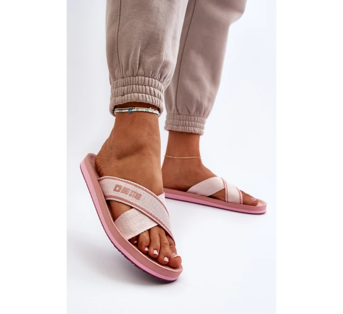 Dámské žabky Big Star model 21652733 Růžové - Big Star Shoes