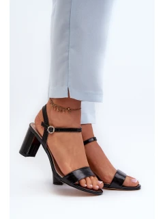 Sandały Na Słupku Czarne Glindra