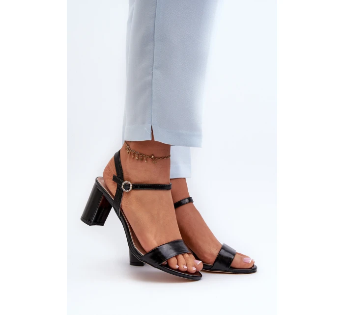 Sandały Na Słupku Czarne Glindra Sandały Na Słupku Czarne Glindra