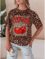 Dámské tričko oversize v barvě beige Dstreet model 21988825 - FashionStreet Dámské tričko oversize v barvě beige Dstreet model 21988825 - FashionStreet