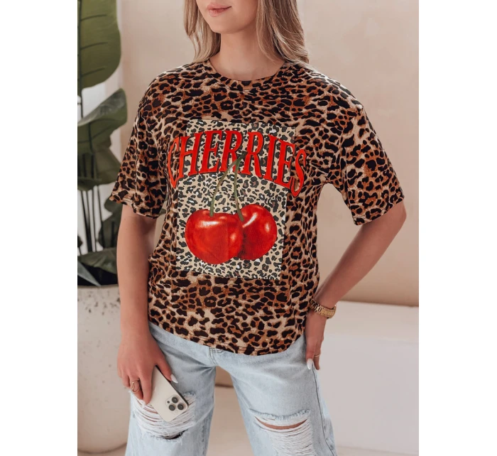 Dámské tričko oversize v barvě beige Dstreet model 21988825 - FashionStreet Dámské tričko oversize v barvě beige Dstreet model 21988825 - FashionStreet