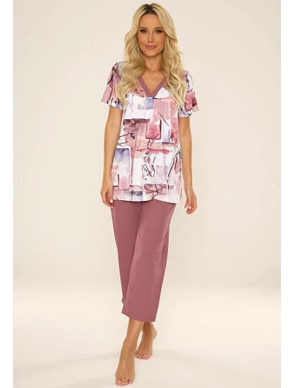 Dámské pyžamo model 20256560 Violet kr/r M2XL - De Lafense