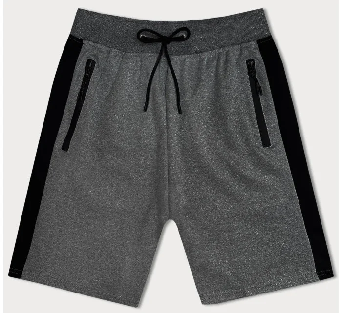 Tmavosivé pánske športové kraťasy (8K281-5)