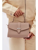 Kabelka Pošťácká s Odnímatelným Páskem Tmavě Béžová Belveta