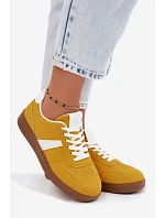 Dámské tenisky z imitace semiše žluté Calira