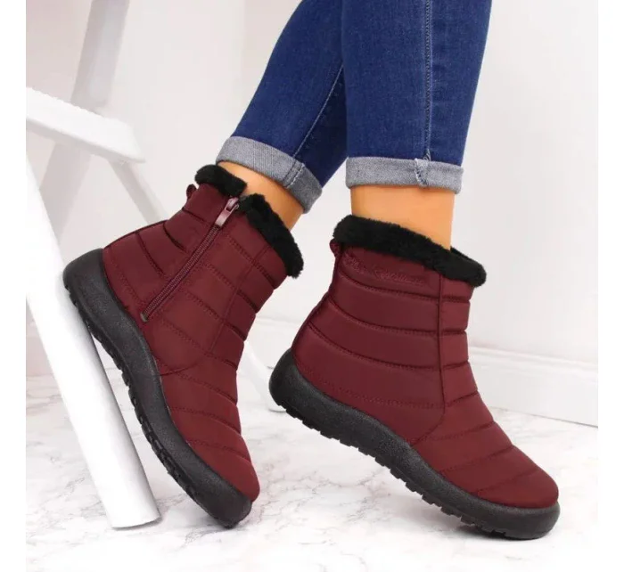 Dámske nepremokavé snehové topánky 9SN26-1467 EVE181C Burgundy - NOVINKY