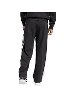 Pánske nohavice adidas Essentials Three Stripes Fleece Wide Leg Pants Black JM1770