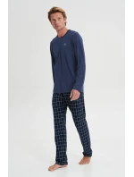 Vamp - Pánske pyžamo s kockovanými nohavicami 21924 - Vamp
