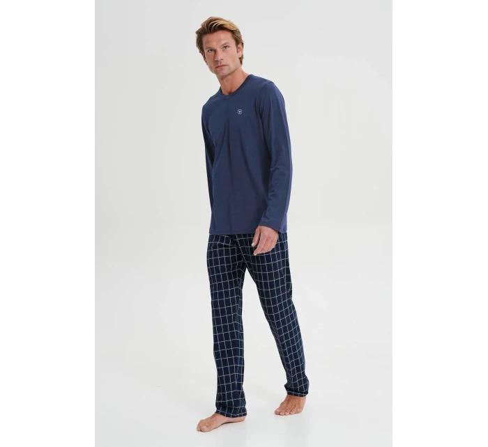 Vamp - Pánske pyžamo s kockovanými nohavicami 21924 - Vamp