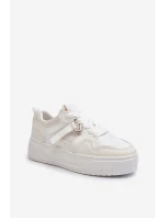 Dámské tenisky na platformě z ekokože Bílé model 21657718 - Boto Dámské tenisky na platformě z ekokože Bílé model 21657718 - Boto