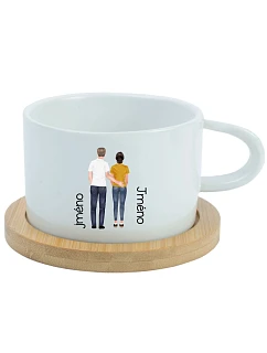 Personalizovaný keramický hrnček „MAKRONKA“ s párom